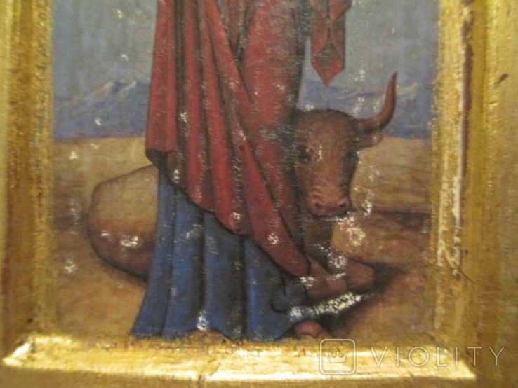 Святой Лука на сандаловом дереве в бронзовой раме. Ковчег., фото №6