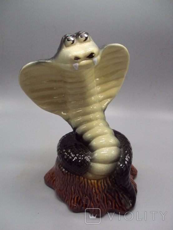 Piggy bank, ceramics, figure, snake, cobra, height 26 cm, photo number 2