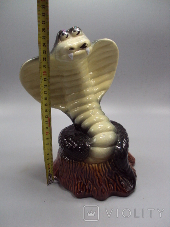 Piggy bank, ceramics, figure, snake, cobra, height 26 cm, photo number 3
