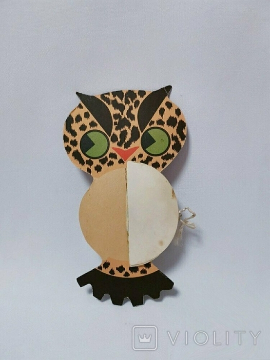 Garland of the USSR voluminous paper Christmas tree toy new year decoration Christmas tree owl, photo number 3