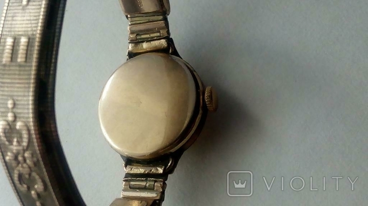 Часы женские ссср "Слава " , в корпусе от старинных швейцарских часов., фото №6