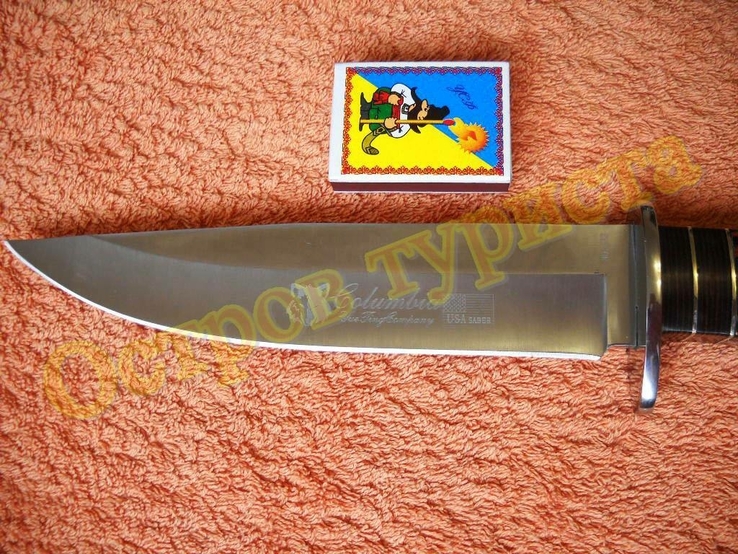 Нож нескладной мощный Columbia G33 охотничий с ножнами, фото №6