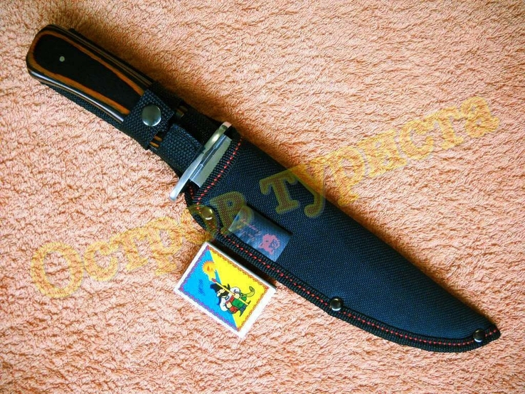 Нож нескладной мощный Columbia G33 охотничий с ножнами, фото №8