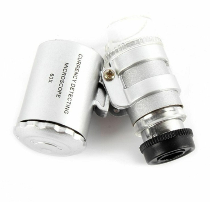 Карманный микроскоп MG 9882 60X с LED и ультрафиолетовой подсветкой (1089), фото №5