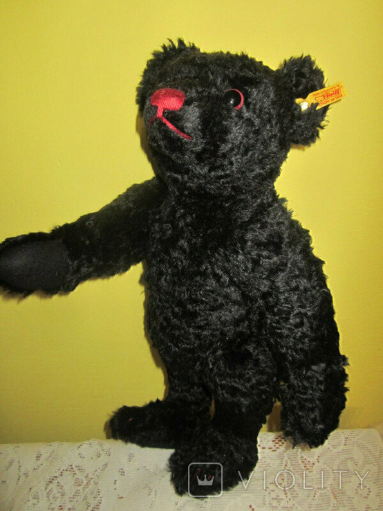 Bear with hump and growl Steiff Black Classic Teddy Bear 46cm Germany, photo number 3