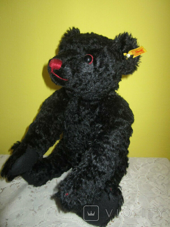 Bear with hump and growl Steiff Black Classic Teddy Bear 46cm Germany, photo number 7