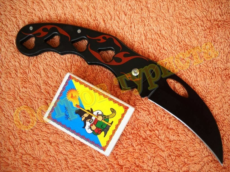 Нож складной Fire Керамбит металлический 17см, фото №5