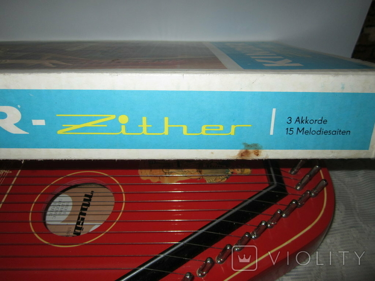 Цитра музична іграшка нова 1980г ГДР, фото №6