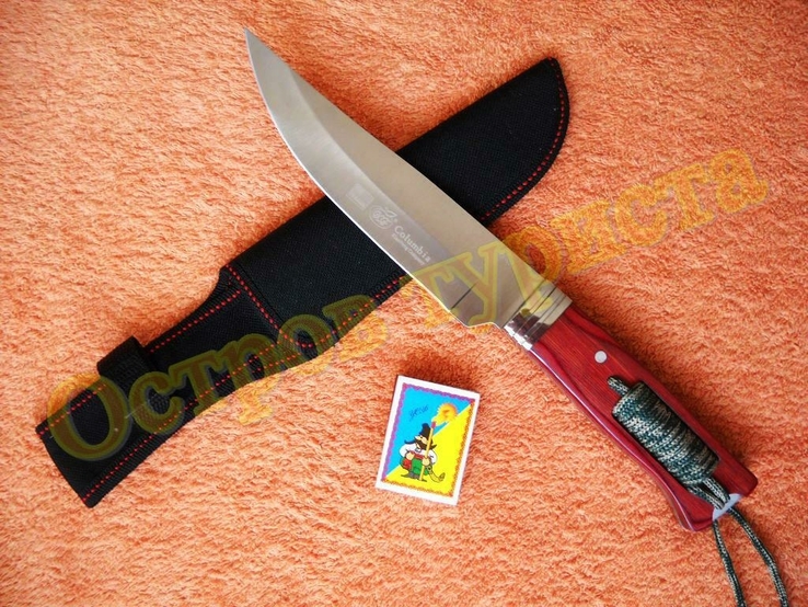 Нож охотничий тактический Columbia XF 82 деревянная рукоять, фото №2