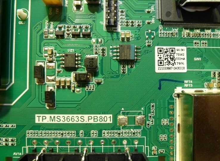 Main board TP.MS3663S.PB801 Ergo 43DFT7000, photo number 3