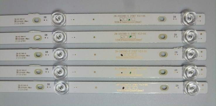 LED подсветка ZN-55C09D-5 21187 V3.1-os Ergo 55WUS9000, фото №4