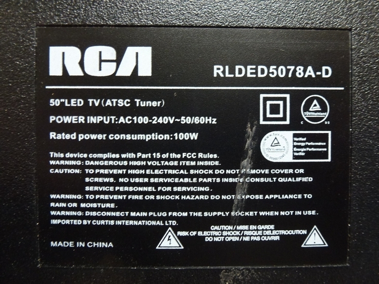 LED подсветка CRH-K503535T100746H-Rev1.0 RCA RLDED5078, фото №6