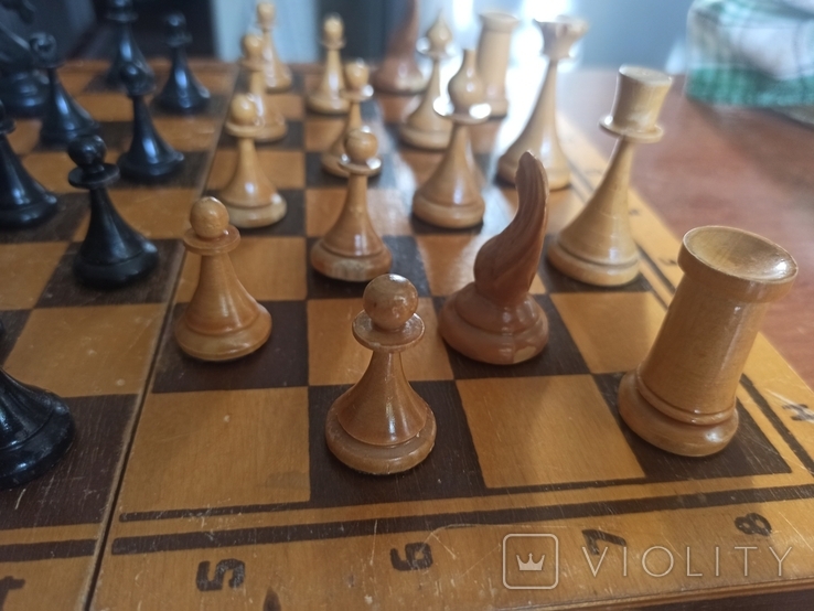 Шахматы старинные деревяные, фото №4
