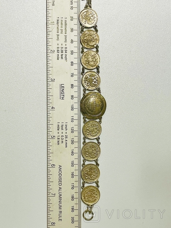 Silver coin bracelet, photo number 6