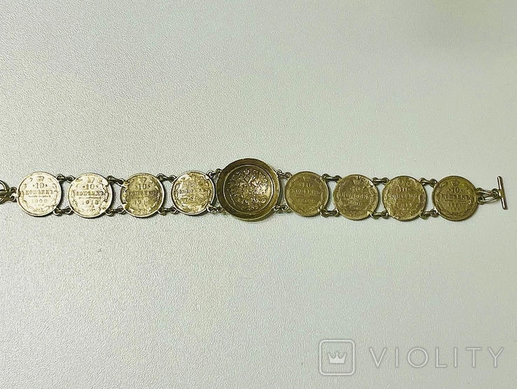 Silver coin bracelet, photo number 8