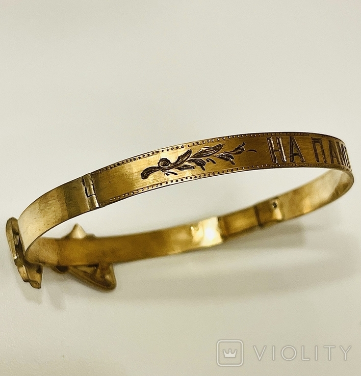 Bracelet: bow, silver, 84 hallmark, stichel, gilding, photo number 6