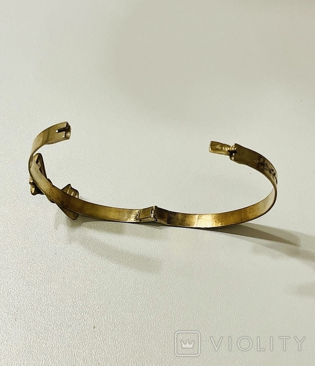 Bracelet: bow, silver, 84 hallmark, stichel, gilding, photo number 9