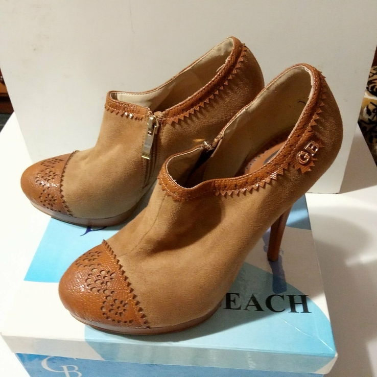 Туфли женские на каблуке GOLDEN BEACH 37 размер, фото №5