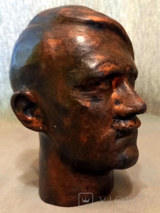 Bust of Adolf Hitler Metal Iron / Before Washing Was Stamp 1944 Photo No. 9, photo number 3
