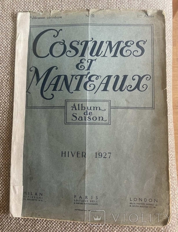 Журнал мод Costumes Manteauz 1927 год, фото №2