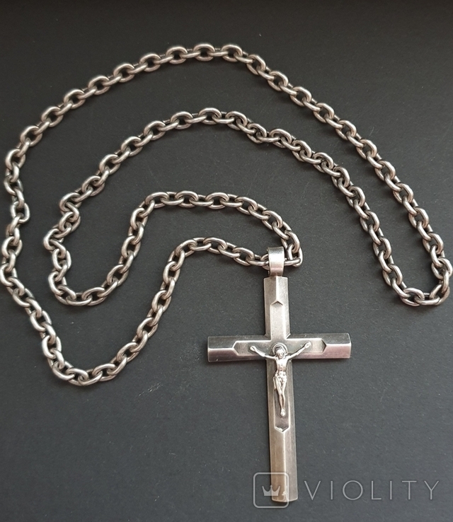 Цепочка с крестиком серебро – на сайте для коллекционеров VIOLITY