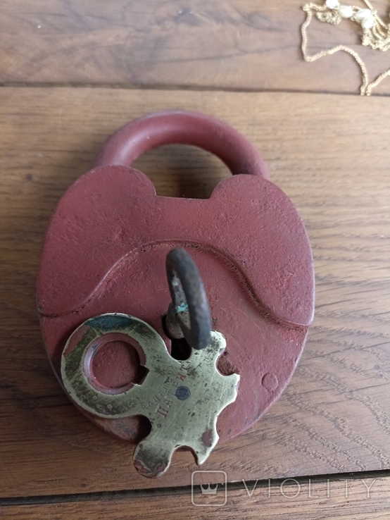 Рабочий Замок амбарный с ключем, братья Цветовы патент ,царизм, фото №2