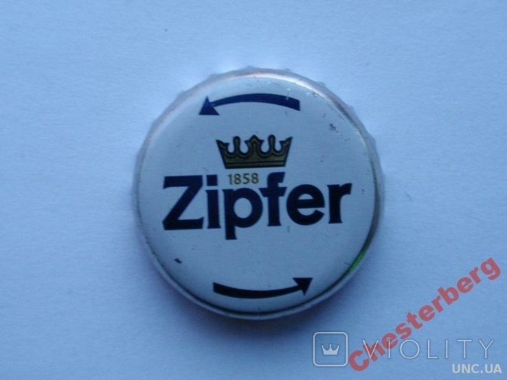 Beer lid "Zipfer 1858" white (Brauerei Zipf Brewery, Zipf, Austria)2