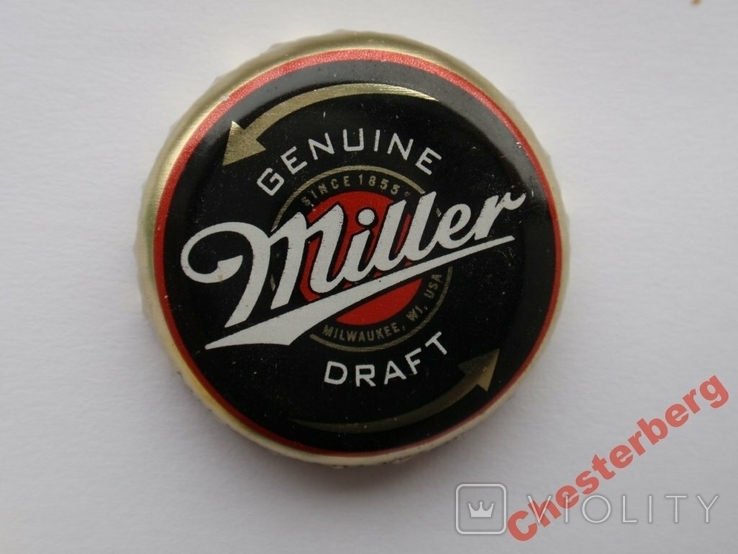 Пивная крышка "Miller Genuine Draft" черная (Miller Brewing Company, США)1