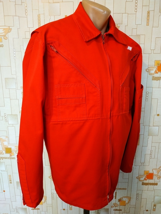 Куртка робоча червона ARY коттон полиестер р-р 52 (відмінний стан), numer zdjęcia 3