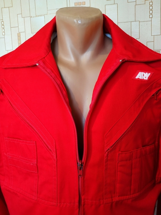 Куртка робоча червона ARY коттон полиестер р-р 52 (відмінний стан), photo number 5