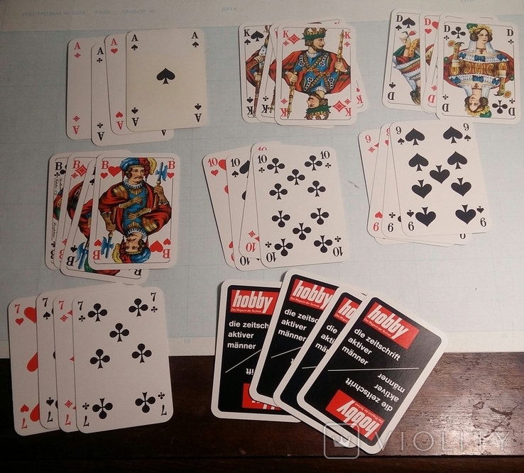 2 Колоды немецких игральных карт х 32 шт миниатюрные и обычные. Германия, фото №4