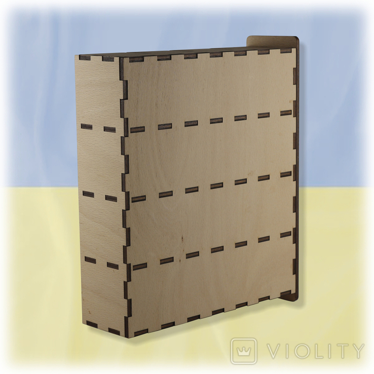 Скринька-коробочка з дерева (фанери) під копійки з холдерами (02030004), фото №11