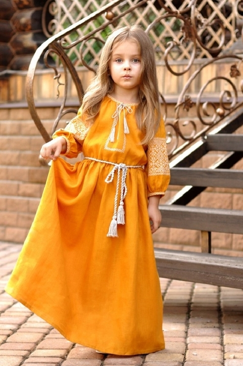 Яскрава дитяча сукня з натуральної тканини, фото №2
