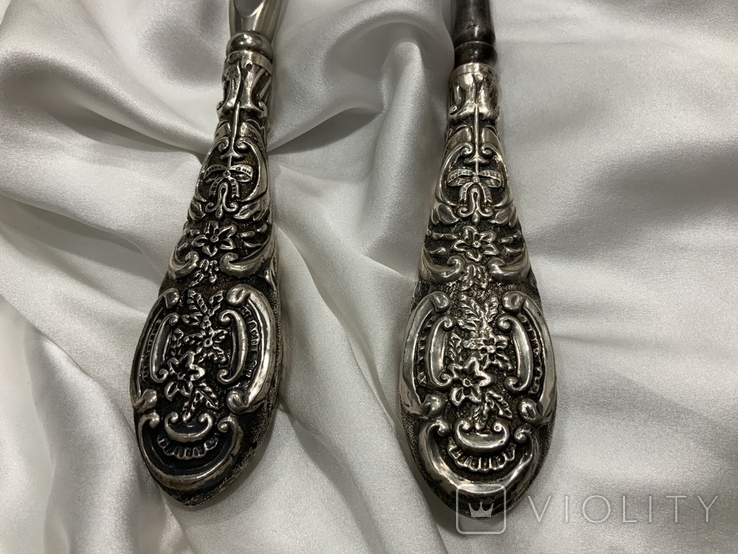 Корсетний крючок Ложка для взуття срібло 19 століття Англія, фото №3