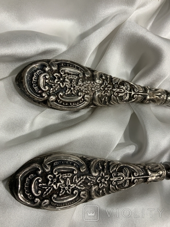 Корсетний крючок Ложка для взуття срібло 19 століття Англія, фото №5