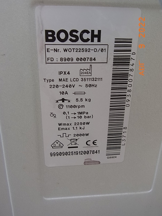 Пральна машина BOSCH EXLUSIV logixx 6 кг 40 cм №-7 з Німеччини, фото №13