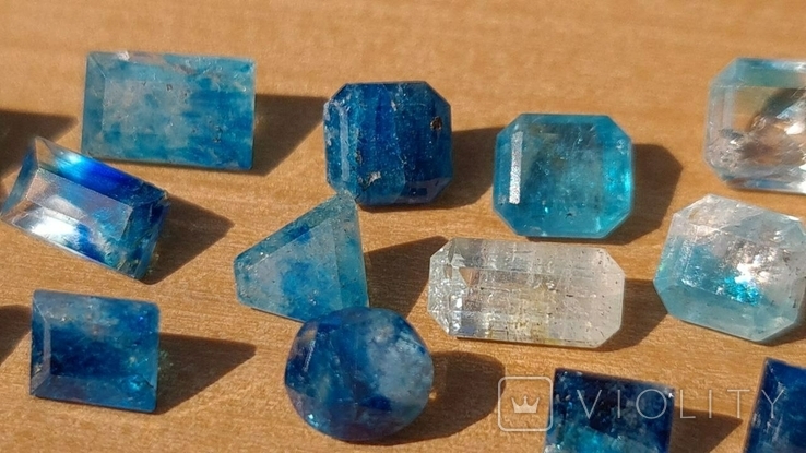 Euclase. A unique lot of faceted stones. Mozambique. The total weight is 23.47 carats. 52 stones., photo number 11