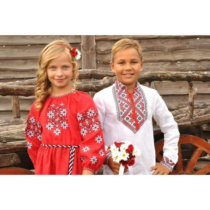 Яскравий святковий комплект для дітей в українському стилі, numer zdjęcia 3