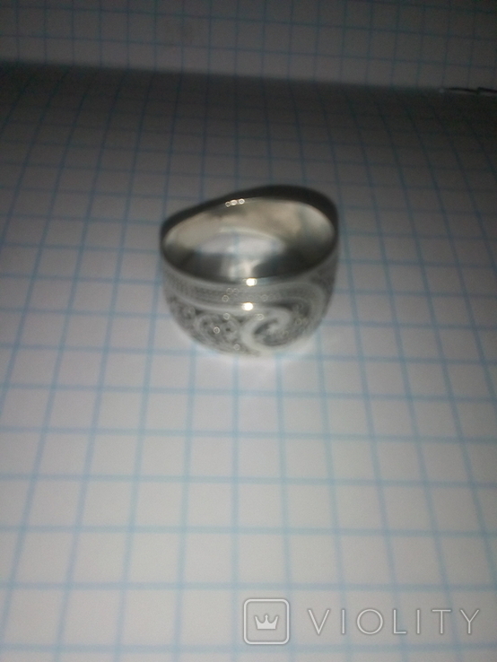 Кольцо серебро 925 скань(филигрань) 19, фото №2