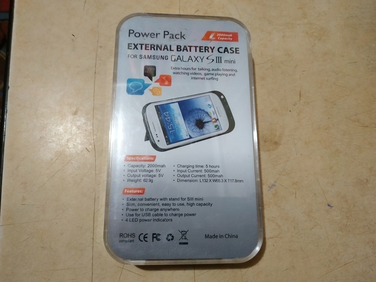 Чехол аккумулятор для Samsung S3 mini I8190, фото №3
