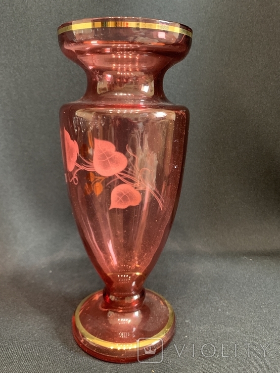 Vase Pink Crystal Bohemia, photo number 4