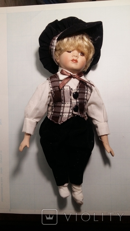 Авторская Кукла Германия 1980х годов Фарфор 33 см, фото №5