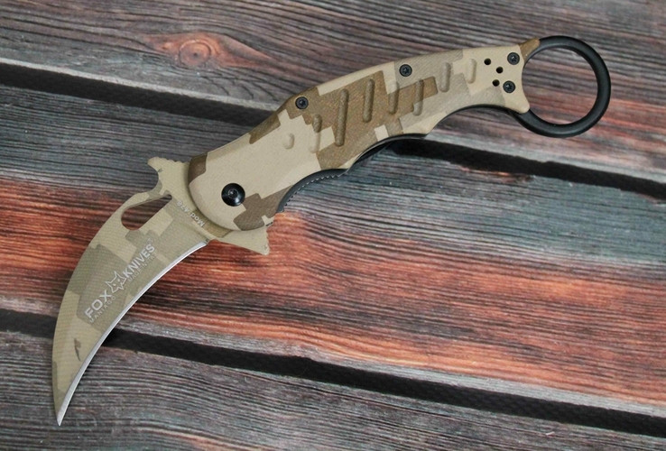 Складной нож Керамбит Fox Knives камуфляж (1368), photo number 2