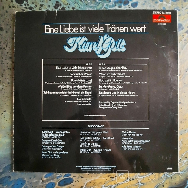 Karel Gott / Eine Liebe Ist Viele Trnen Wert // Polydor // 1980 // Vinyl / LP / Album, photo number 5