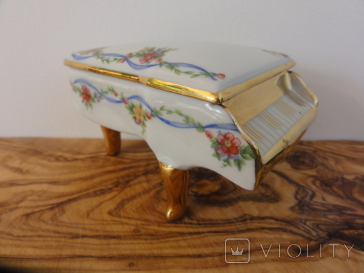 Шкатулка рояль фарфор Limodes Франция, фото №2