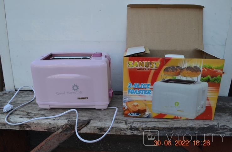 Тостер " Sanusy " SN-2502. Austria. 2 slice cool touch toaster. 230V, 50Hz, 750W. Новый, photo number 2