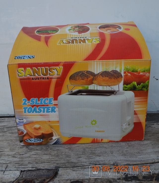 Тостер " Sanusy " SN-2502. Austria. 2 slice cool touch toaster. 230V, 50Hz, 750W. Новый, photo number 13
