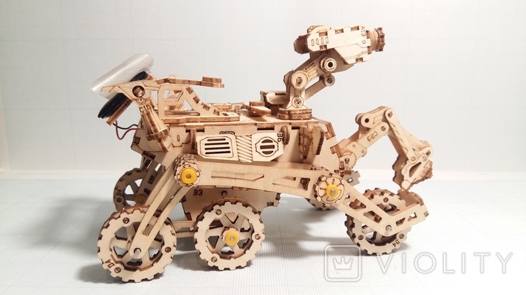Сборная модель Марсоход Nasa Harbinger Rover. ROKR США. Дерево, фото №2