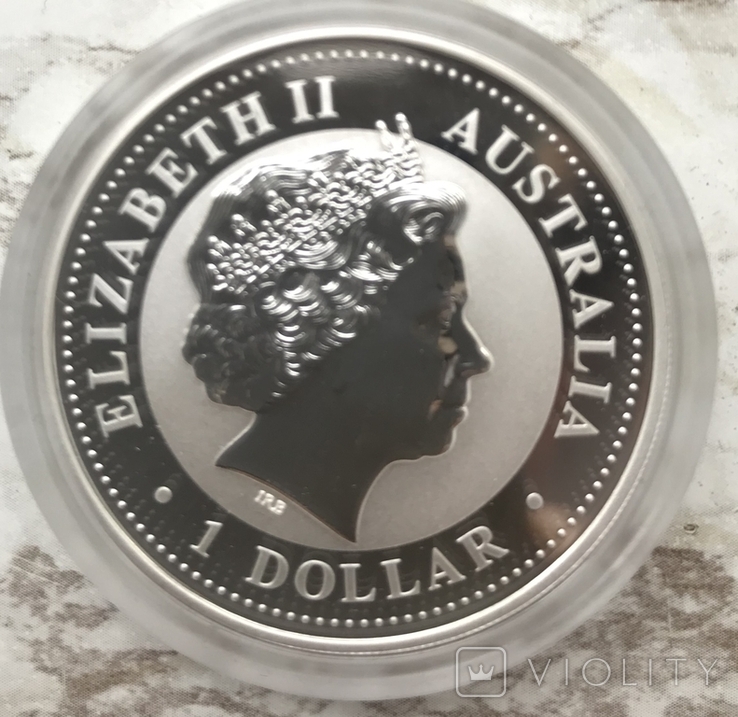 Набор монет Австралийский лунар I серии, 1 доллар с позолотой, 12 шт., серебро, фото №7