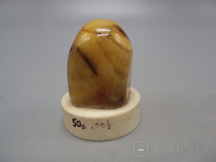 Фигура миниатюра статуэтка Дарума нэцкэ янтарь кость мамонта вес 51 г, фото №9